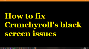 How to fix Crunchyroll's black screen issues